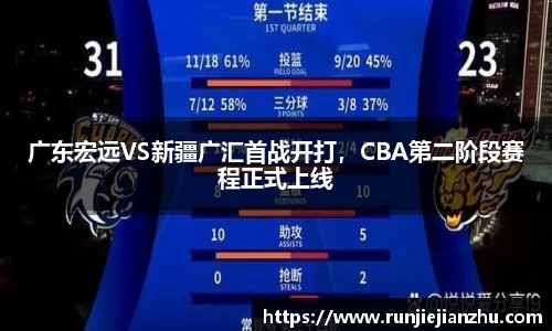 广东宏远VS新疆广汇首战开打，CBA第二阶段赛程正式上线